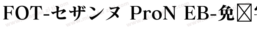 FOT-セザンヌ ProN EB字体转换
